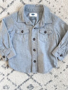 Old Navy Grey Flannel Button Down